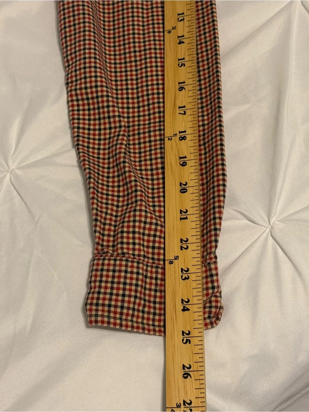 J. Crew Men's Red and Blue Checked Button-Down Shirt